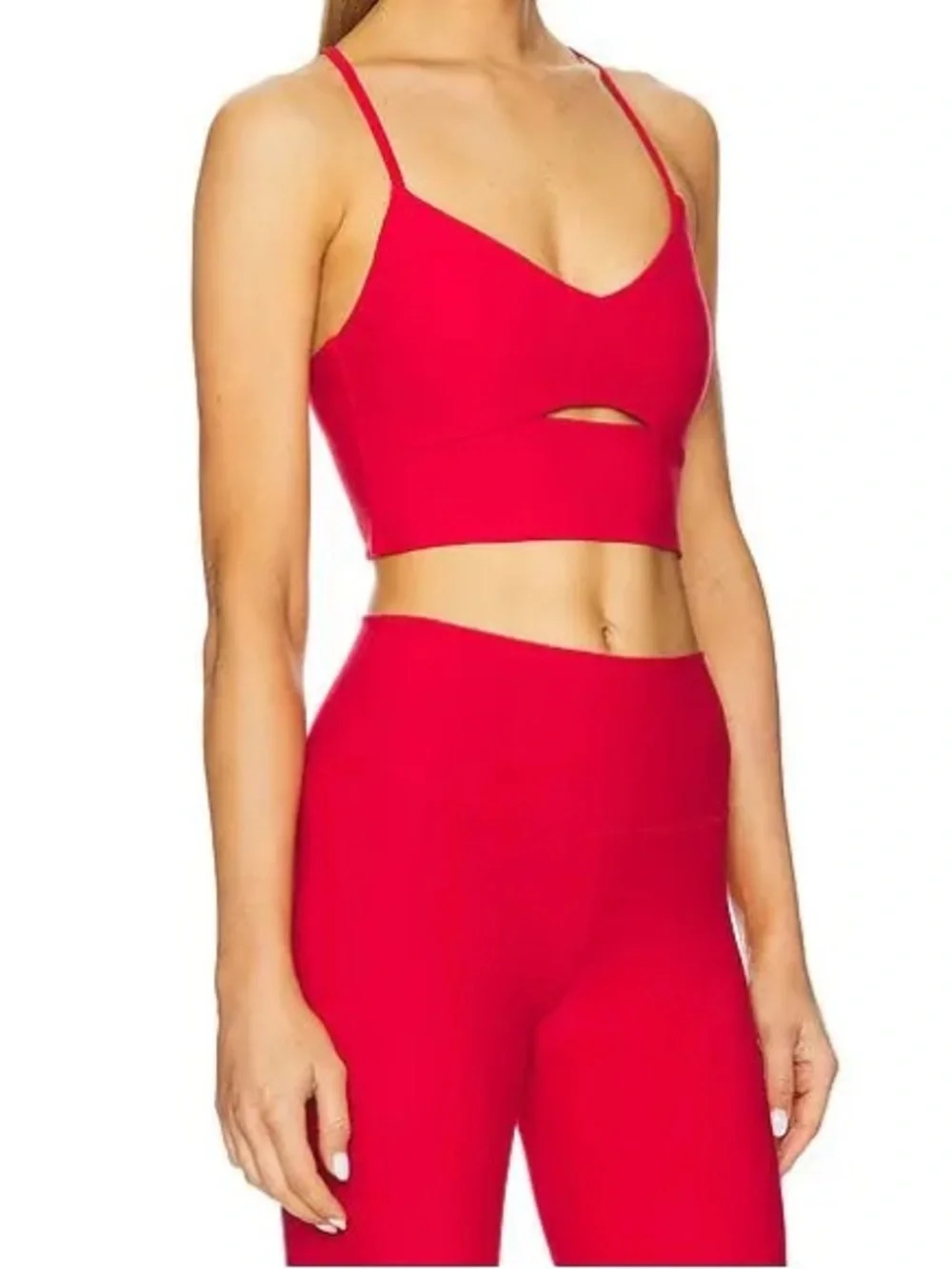 NWT ALO Alosoft High-Waist 7/8 Highlight Leggings, Size M, in Bold Red